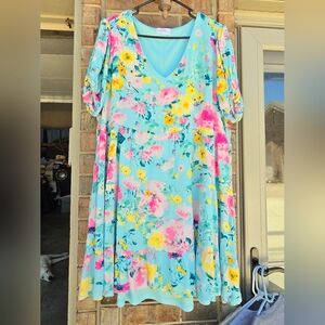 CUTE 2X Boutique Floral Dress Like New